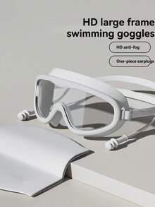 1pc Waterproof Anti-Fog High Definition Swimming Goggles For Men And Women, Beach Essentials, Beach Accessories, Pool Float - Multicolor - View 7