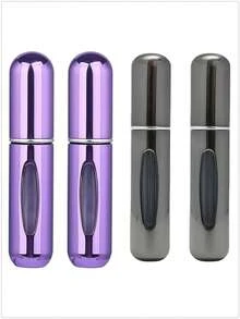 5 件/4 件/3 件/2 件/1 件 5ml 可再填充香水瓶、便携式可再填充香水雾化器瓶、可再填充香水旅行喷雾瓶、迷你便携式空液体容器、旅行必需品、海滩旅行收纳袋、适用于香水、女士香水，适合度假、露营、度假、返校