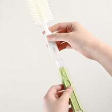 طقم فرشاة كوب متعددة الوظائف 3 في 1: فرشاة زجاجة طويلة + فرشاة تنظيف الأخاديد + فرشاة القش. كوب واحد، استخدامات متعددة، تنظيف شامل، شعيرات ناعمة، غير كاشطة، تخزين معلق، توفير مساحة. تنظيف عميق لبقع القهوة والبقايا الشاي والبقايا في الزجاجات، أداة تنظيف مطبخ أساسية! - فرشاة تنظيف متعددة الوظائف من السيليكون - مشاهدة 8