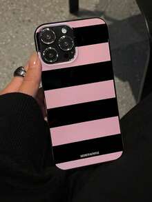 Apple Pink Striped Phone Case For IPhone 15 15Pro 15Plus 15Promax Waterproof Shockproof Anti-Fall Scratch Resistant Soft TPU Cover Girls Women Cute Fashion  WYHN - Nhiều màu - Xem 2