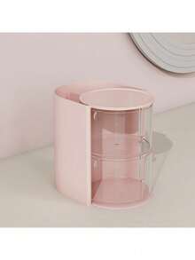 Rotating Multi-Layer Transparent Jewelry Organizer Box, Dustproof Plastic Storage Box, Desktop Organizer, Makeup Pencil Storage Box, Suitable For Christmas, Valentine's Day, Birthday, Makeup Room Decor, Room Decor - Multicolor - View 14