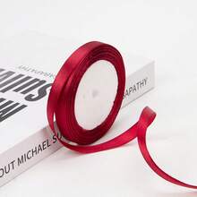 1pc Wide Polyester Satin Ribbon, Wedding Cake Decor Bow Ribbon, Gift Wrapping Decoration Ribbon, Camping Supplies, Party Supplies, Friend Gatherings, Family Dinners - Multicolor - View 8