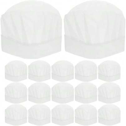20 Piezas Gorro De Chef Desechable para Niño, Niña Sombreros De Cocina De Papel para Niño Niña, Ligero Y Práctico para Cocinar Y Hornear Casa O Escuelas De Cocina,40857980