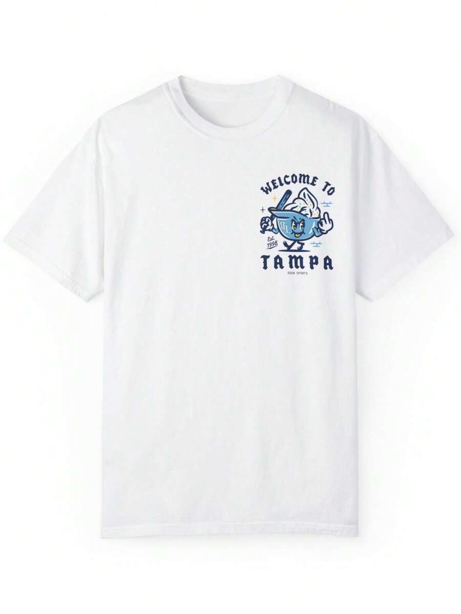 Tampa Bay Rays Welcome Baseball Soft Serve , Unisex T-Shirt, Baseba (2) - 白色 - 查看 1
