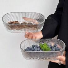 2 Styles Rectangular Serving Tray, Suitable For Fruits, Dried Fruits, Snacks, Machine Washable - Transparent - View 2