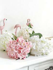 1pc Artificial Flowers Hydrangea Fake Flower Bouquets For Wedding Accessories Spring Decor Bedroom Home Decor Room Decor DIY Silk Flower Floral Arrangement Ideal Gift For Valentine's Day & Mother's Day Suitable For Table Centerpiece Holiday Party Garden Living Room Decor ﻿ - Multicolor - View 8