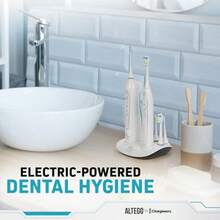 Juego de Cepillo de Dientes Eléctrico Sónico y Hilo Dental con Carga Inductiva Recargable, Sin Cable, para Blanqueamiento Dental - como en la foto - Ver 4