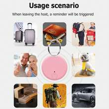 Localizador de llaves, alarma antipérdida, rastreador GPS inteligente compatible con para mascotas, perros y niños, billetera con llaves, buscador de alarma antipérdida - Redondez negra - Ver 6