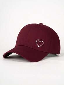 1pc Printed Heart Baseball Cap, Adjustable Outdoor Sun Protection Casual Hat Suitable For Spring/Autumn Travel, Beach, Y2K Style For Young People - Baseball Cap - View 17