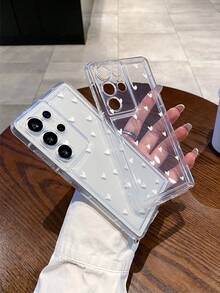 1个极简透明TPU手机壳，饰有白色爱心图案，防震，适合作为节日礼物，兼容三星Galaxy S22/23/24/25/A05/A05S/A53/A54/A55等机型。 - 彩色 - 查看 5