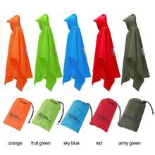 Chubasquero de exterior 3 en 1, para senderismo, montañismo, a prueba de viento y agua, para ciclismo, impermeable de nailon multifuncional de emergencia, artículo lindo - Multicolor - Ver 1
