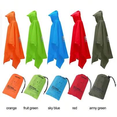 三合一户外雨衣，徒步、登山、防风、防水、骑行雨衣，多功能尼龙应急雨衣，可爱小玩意儿