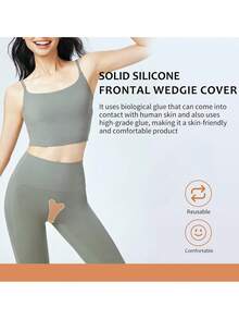 1 miếng che khuyết điểm, miếng che khuyết điểm, quần lót silicon dính vô hình có thể tái sử dụng, miếng che vết hằn giày cho quần bó sát, khăn trùm đầu cho quần tập múa ba lê và yoga. - trái cam - Xem 3