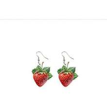 Fruit Dangle Earrings Collection Pickled Cucumber Corn Apple Cauliflower Broccoli Pumpkin Chili Eggplant Cute Earrings - 南瓜 - 查看 4