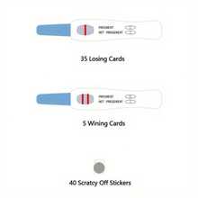 40 PIEZAS Juego de rascar para baby shower Juego de prueba de embarazo Baby shower para actividades de niño - Azul - Ver 6