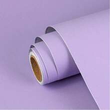 1 rollo de papel tapiz autoadhesivo, impermeable y resistente al aceite de PVC mate púrpura, adecuado para encimeras, cajones, armarios, cocina, baño, sala de estar, cajones de tocador, decoración del hogar, fácil de pelar y pegar, arte de pared - Morado - Ver 15