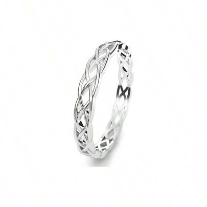 Anillo de plata de ley 925 con nudo celta