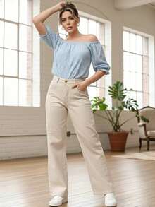 Women Jeans - Beis - Ver 1
