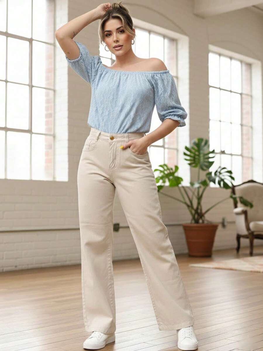 Women Jeans - Beis - Ver 1