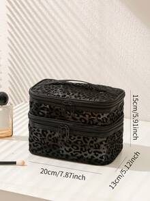 2/3 Layer Makeup Bag With Large Capacity, New Mesh Cosmetic Organizer Bag, Transparent Visible Makeup Storage, Can Hold Makeup Brushes, Powder Puffs, Lipsticks, Etc. - Multicolor - View 10