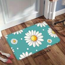 1/2/3pcs, Stylish Daisy Print Kitchen Set - Non-Slip Absorbent Rugs Easy Cleaning And Comfort In Your Home, Exquisite And Practical Home Decoration Gifts - Black - View 9