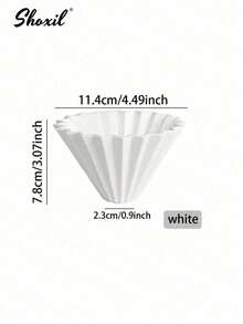 shoxil 1 pièce Tasse filtre à café en céramique, tasse filtre à café verseur fait main, accessoire à café permanent - Tasse filtrante en origami - Voir 12