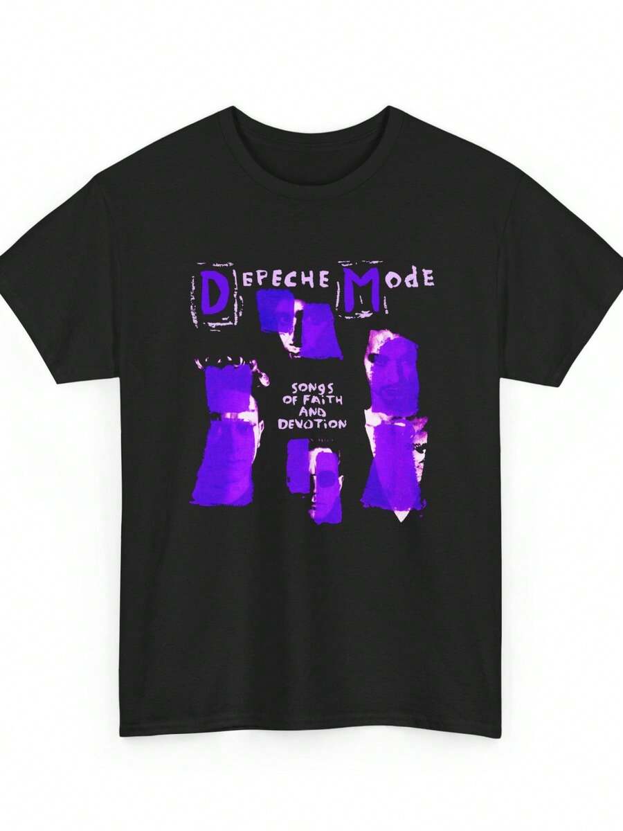 Depeche Songs Of Faith And Devotion Unisex Heavy Cotton Tee - 黑色 - 查看 1