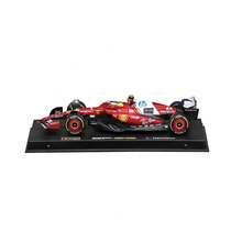 Burago 1:43 Skala Ferrari SF25 #44 Lewis Hamilton 2025 F1 Race Car Röd legeringsmodellbil, Med utställningsfodral, Detaljerad replika av F1 Mercedes-modell, Inkluderar bas, Officiellt auktoriserad - Deluxe-utgåva-SF25#44 - Visa 7