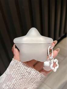 Glow-In-The-Dark Semi-Transparent Star Pattern Earphone Case, Compatible With Apple 1/2/3/4/Pro/Pro2(Nd)/Pro(3rd) - Silver - View 1