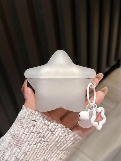 Glow-In-The-Dark Semi-Transparent Star Pattern Earphone Case, Compatible With Apple 1/2/3/4/Pro/Pro2(Nd)/Pro(3rd)