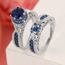 2 Pieces Copper Ring Set For Women, Elegant Retro Bridal Layering Ring With Sparkling Zirconia, Daily/Wedding Jewelry, Valentine's Day Gift - Wedding Rings 2 - View 20