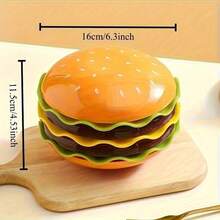 5-Tier & 7-Tier Stackable Burger Dinner Plate Set - Cute Kitchen Salad Plate - Suitable For Desserts, Fruits, Pasta - Perfect For Kitchen, Home And Party Use - Appetizer Serving Set - Fits Any Occasion - Multicolor - View 9