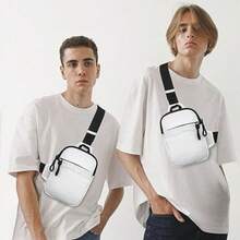 bicicleta para hacer ejercicioCXJYSD Mini Bolso Cruzado En El PechoPara Hombre Y Mujer Con Bolsillos Dobles Riñonera Impermeable Con Manos Libres Adecuado Para Deportes Al Aire Libre Correr Y Viajar Blanco-01 - Blanco01 - Ver 6