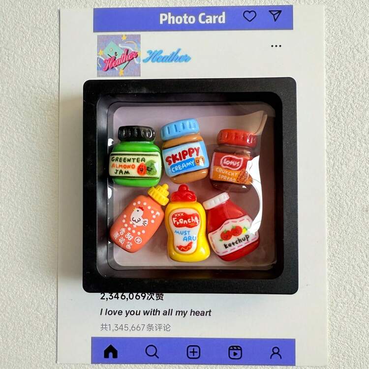 6 piezas de imanes de nevera con diseños de comida de dibujos animados aleatorios y adorables, pegatinas decorativas para la cocina, oficina, pizarra, gabinete de almacenamiento, lavavajillas, decoración del hogar, regalos - Multicolor - Añade 22