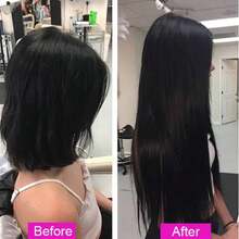 女士微型接发，真人发丝，自然黑，微珠，微环，适合所有人群 - Natural Black - 查看 9