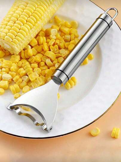 Pelador de maíz de acero inoxidable, pelador de maíz reutilizable, pelador de maíz creativo, pelador de cocina multifuncional, herramienta para pelar maíz, pelador de verduras, suministros de cocina, accesorios de cocina, pelador de maíz para el hogar