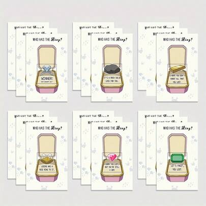 40 piezas ¿Quién tiene el anillo? Juego de rascar para despedida de soltera - Frases perdedoras hilarantes en las tarjetas de boletos - Fácil de jugar - Idea de juego divertida para fiesta de compromiso o despedida de soltera para 40 invitados