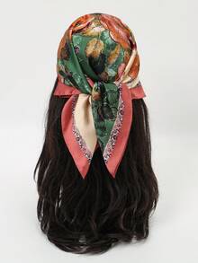 1pc Bandana Style Cashew Print Women Scarf/Headband/Neckerchief - Multicolor - View 3