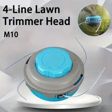 1个重型自动割草机头，4线设计 - 兼容汽油割草机、除草机、割灌机 - M10*1.25螺距替换头，经久耐用，适用于专业和家庭草坪护理、园艺设备。 - 淺藍色 - 查看 2
