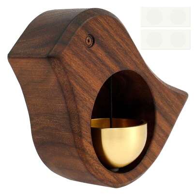 [Fast Delivery] Charming Magnetic Wooden Doorbell - Wireless Design, Easy Installation, Melodious Bird Chirping Sound To Enhance Home Decor