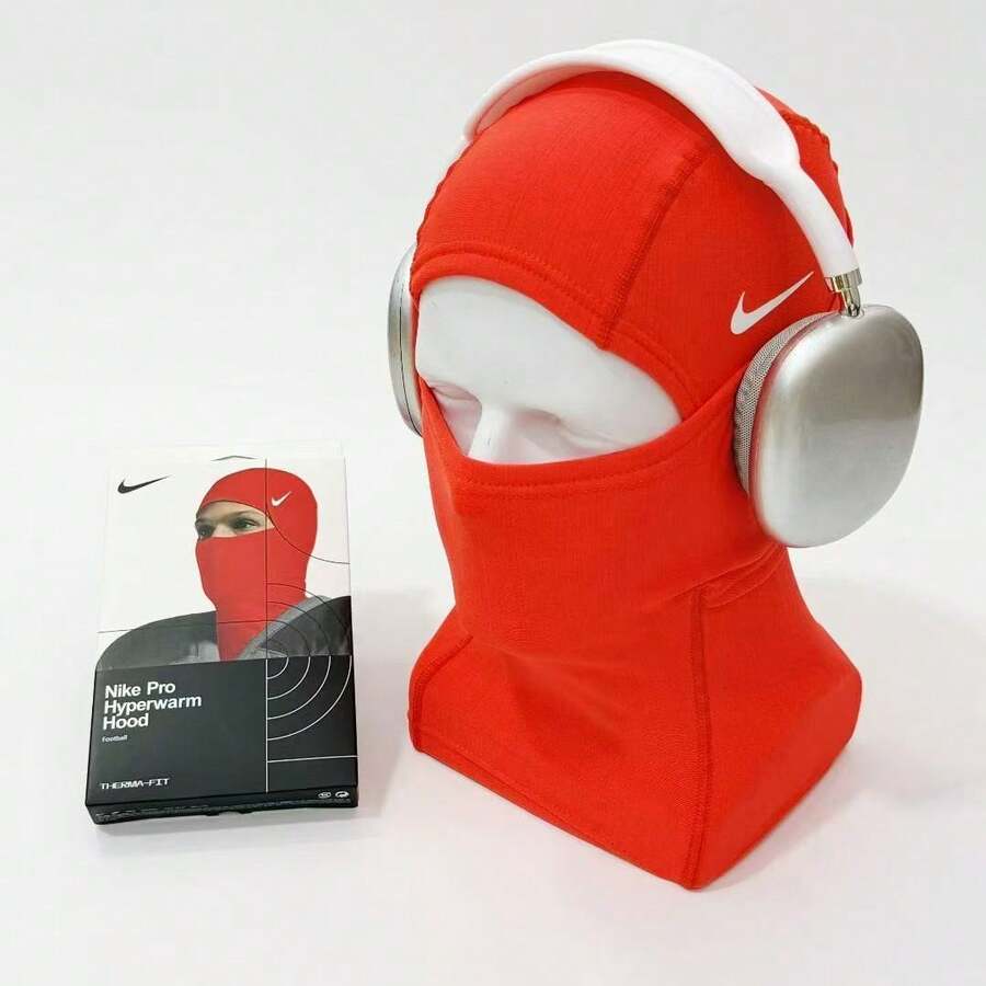 Nike Pro Hyperwarm Hood Motorcycle, Bicycle, Skiing, Sun Protection Face Mask, Windproof, Sandproof, Neck Protector - trái cam - Xem 1