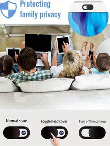 [2pcs/5pcs/10pcs] Black Metal Lens Cover, Camera Privacy Protection Cap, Fashionable & Discreet Design, Ideal Gift (Ramadan Phone Accessories) - Multicolor - View 4