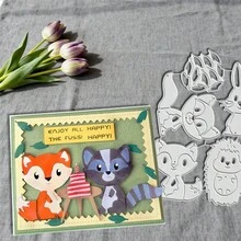 创意动物模具，DIY剪贴簿相册和压花模板，贺卡制作工具，卡片纸切割工艺品，礼品卡制作模板模切。 - 銀色 - 查看 3