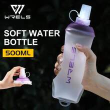 WRELS 1件 150/250/500ML 輕量可折疊咬嘴馬拉松運動水壺，熱壓無味冷水瓶 - 彩色 - 查看 11
