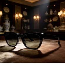Bold Chrome☆Heart Glasses - Stylish Light Blocking And Anti-Dust Eyewear, Unisex Fashion Accessories Clear Durable - 黑色 - 查看 1