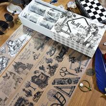 4Pcs/Set Matte Lace Lady PET Washi Tape Pre-Cut Rose Masking Tape For Stickers Scrapbooking Journal Collage Material - 4Pcs/Set - View 10