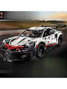 Super Racing Car Building Bricks Toy - 911 Racing Car Model, 1266 Pcs Building Bricks, Car Toy, Compatible With Small Building Bricks, Gifts - Halloween, Birthday, Christmas - Option a (Dynamic Version) + Remote Control Lighting [Gift Box] - View 5