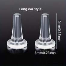 30pcs/50pcs Earring Earstud Plugs, Handmade DIY Jewelry Earring Accessories, Silicone Anti-Slip Anti-Lost Ear Plugs - Transparent - View 11