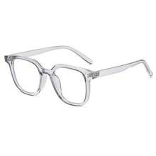 1pc Unisex Classic Versatile Fashion Casual Black Frame Glasses - Transparent White - View 6