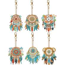 6pcs DIY Diamond Art Keychain Set - Simple Cartoon Flower Design, Great For Gifts And Personal Style - Multicolor - View 5